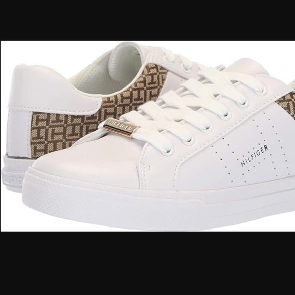 Tommy Hilfiger Shoes - Tommy Hilfiger Women's LORIO Sneakers white and gold sneakers
